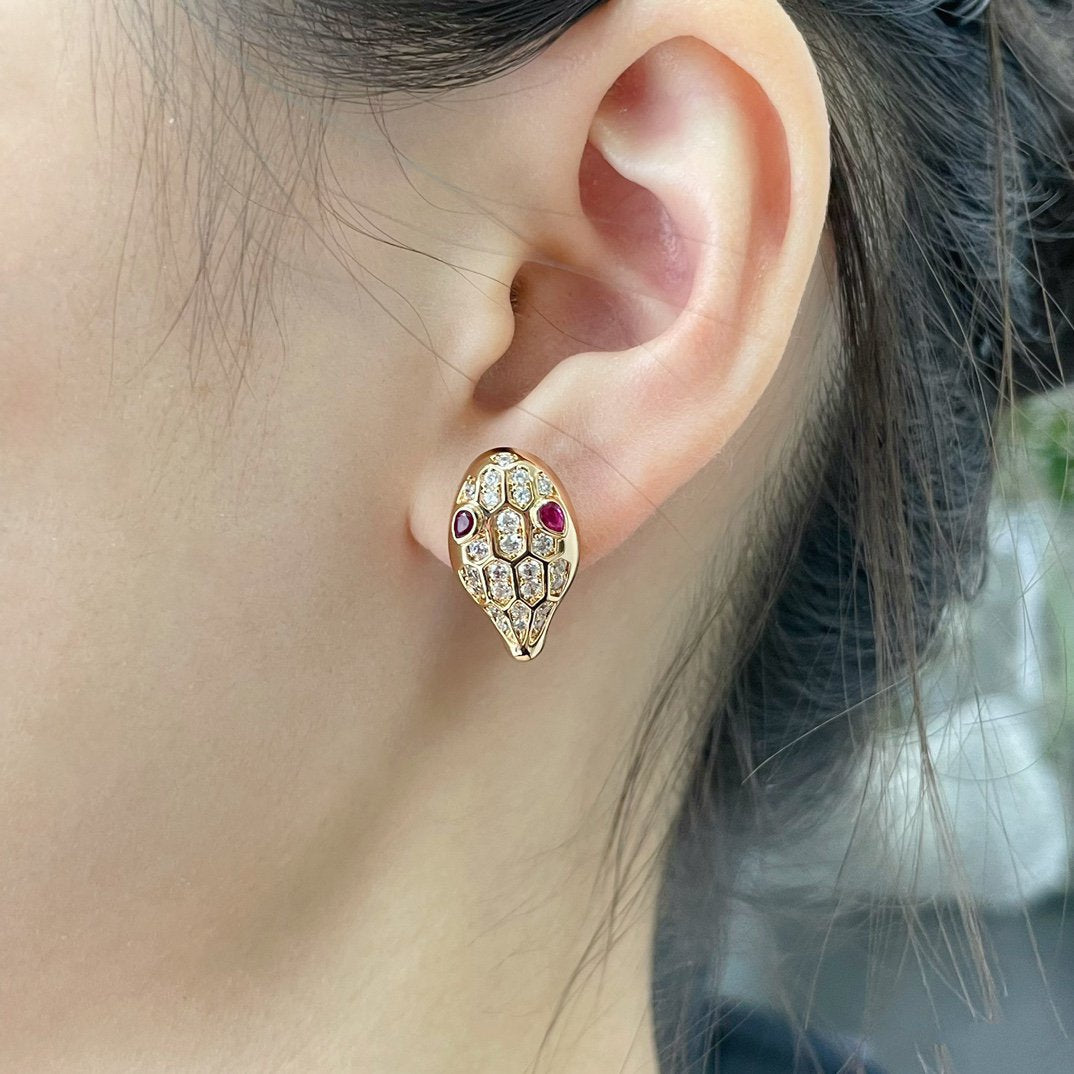 Bvlgari SERPENT DIAMOND STUD EARRINGS