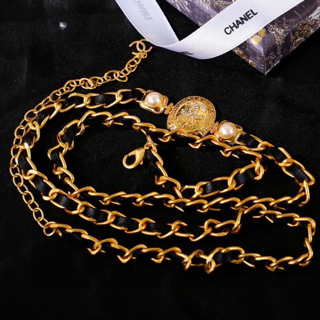 CHANEL 25S GOLD CHAIN BELT 610439
