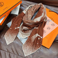 HERMES HERMES 25S SCARF 140 IN SILK CASERE 987420