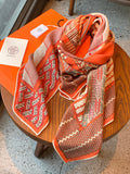HERMES HERMES 25S SCARF 140 IN SILK 989535