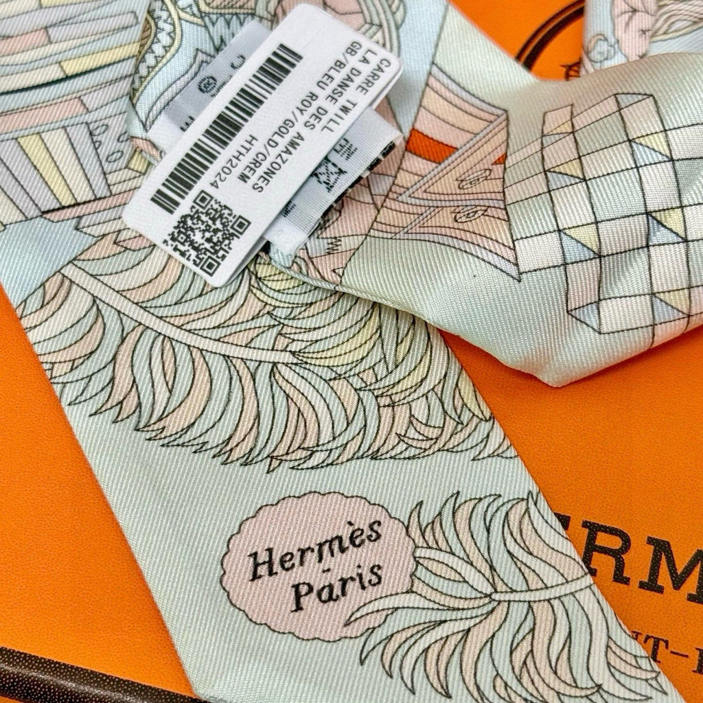 HERMES HERMES 25S SILK NECKERCHIEF 86 IN SILK 714349