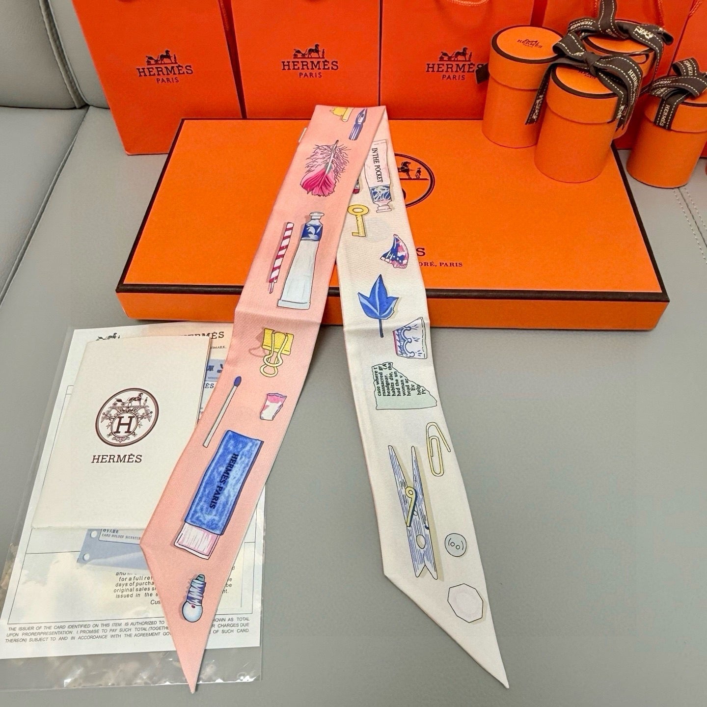 HERMES HERMES 25S SCARF TWILLY 86 IN SILK 987337