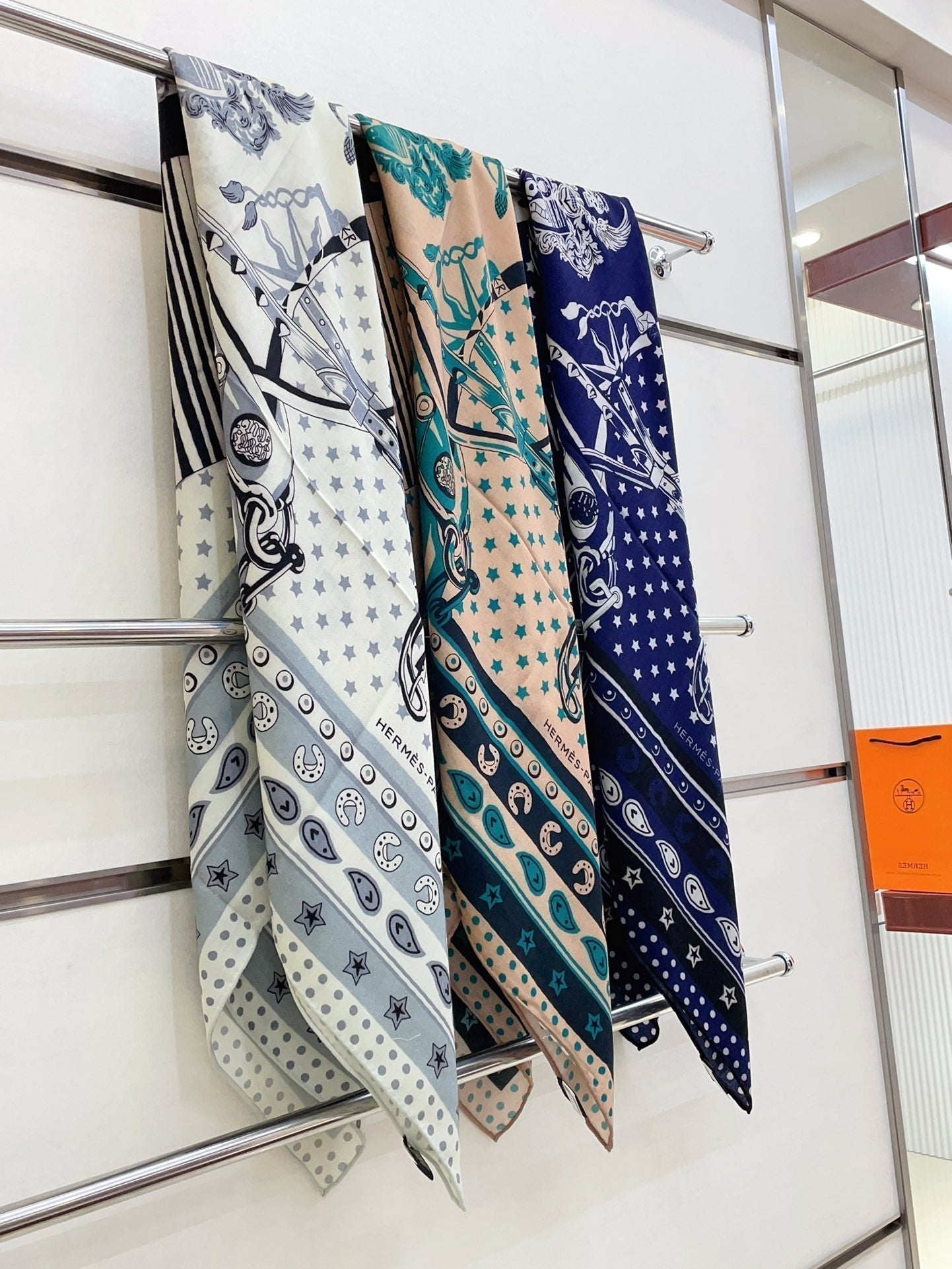 HERMES SCARF 135 CM COLORFUL 388153