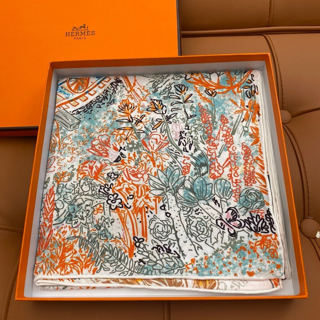 HERMES HERMES 25S SCARF 90 IN SILK 703688