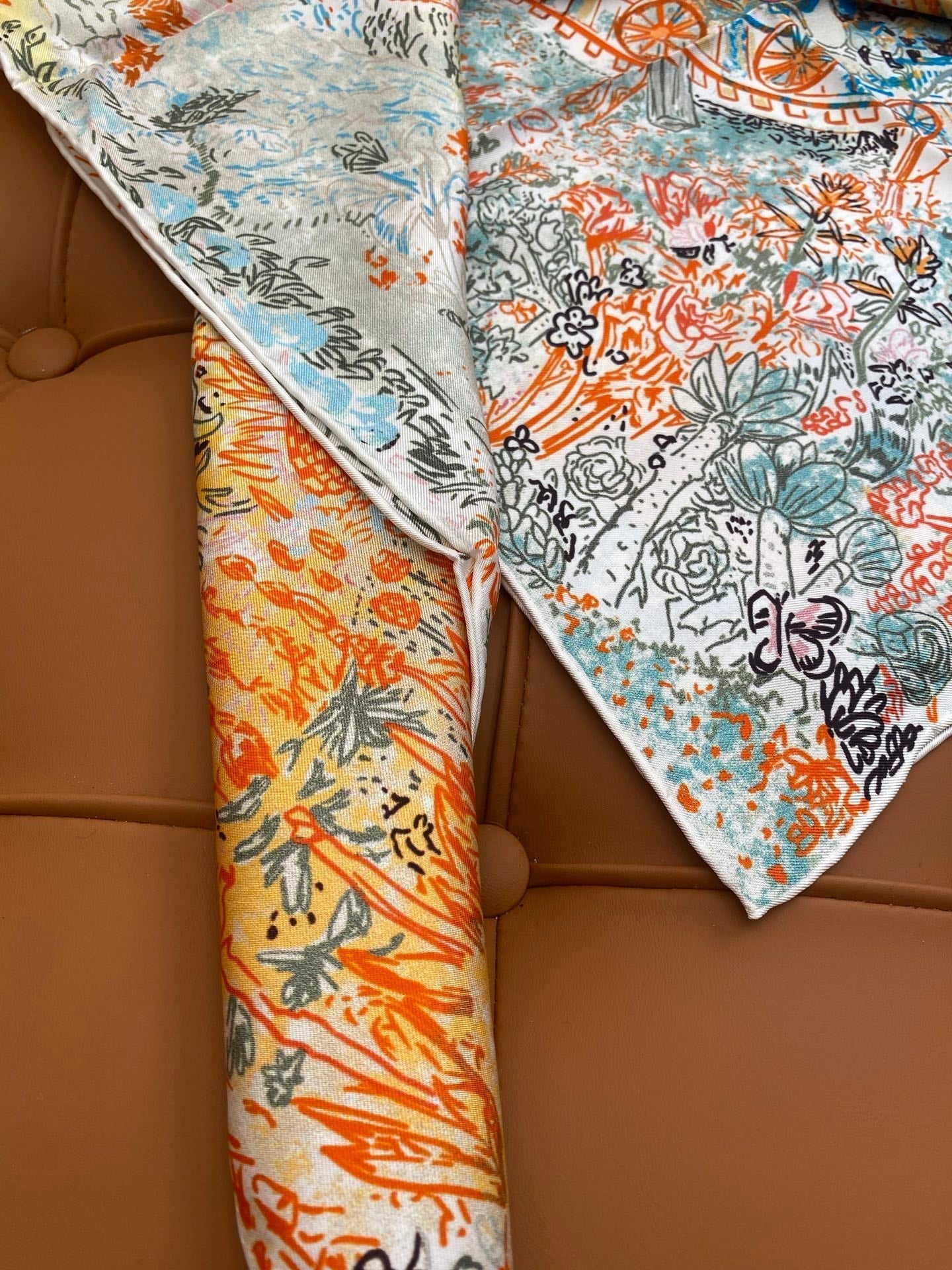 HERMES HERMES 25S SCARF 90 IN SILK 703688
