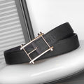 HERMES REVERSIBLE BLACK AND CHOCOLATE BROWN LEATHER STRAP 32 MM COPPER HARDWARE