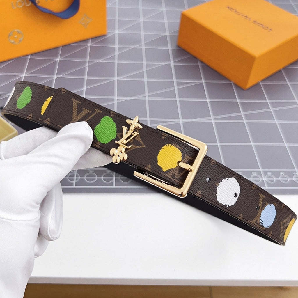 LOUIS VUITTON LV BLOOM 30 MM IN COLORFUL MONOGRAM CALFSKIN GOLD HARDWARE