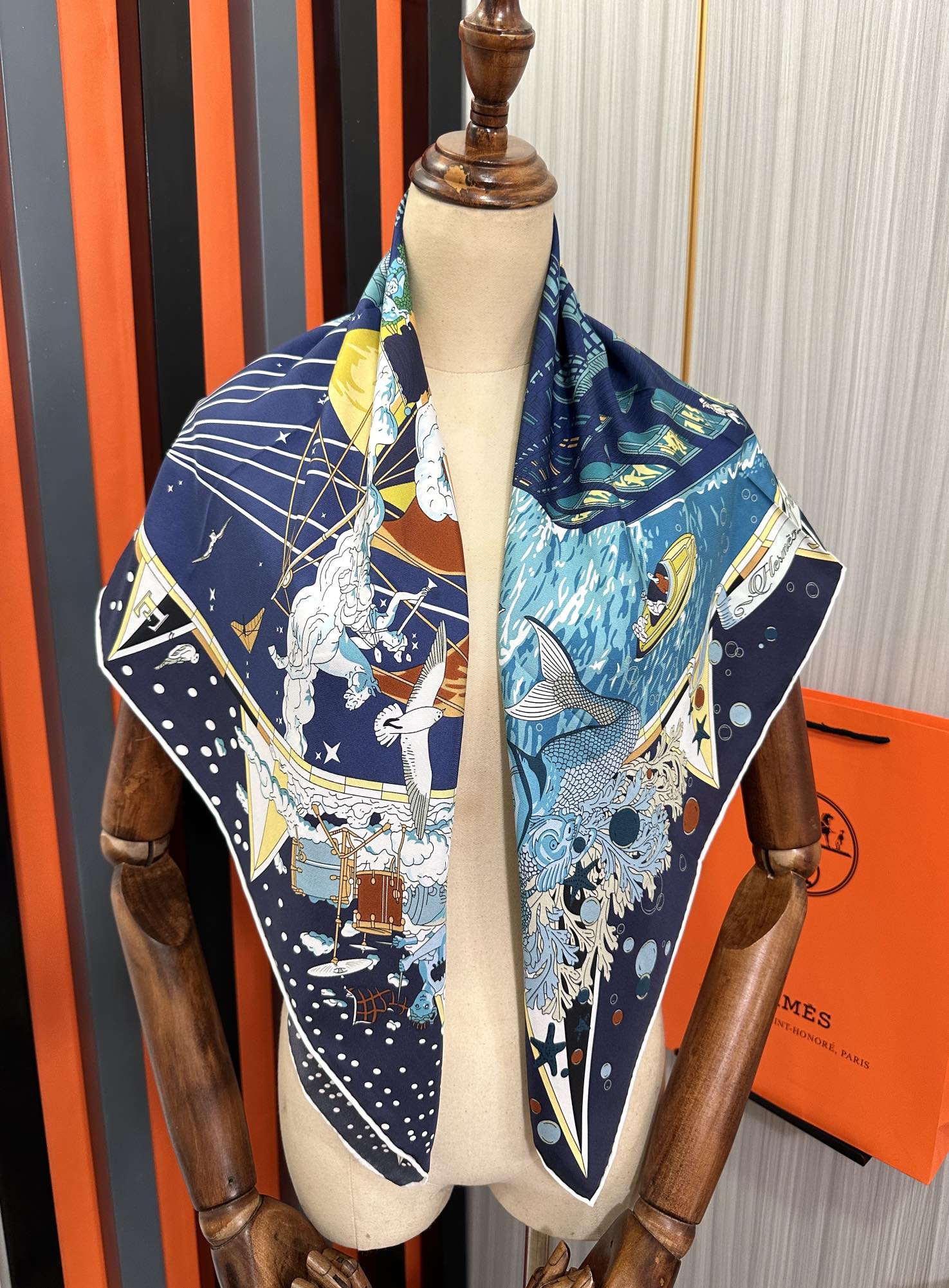 HERMES HERMES 25S SCARF 90 IN SILK 730531