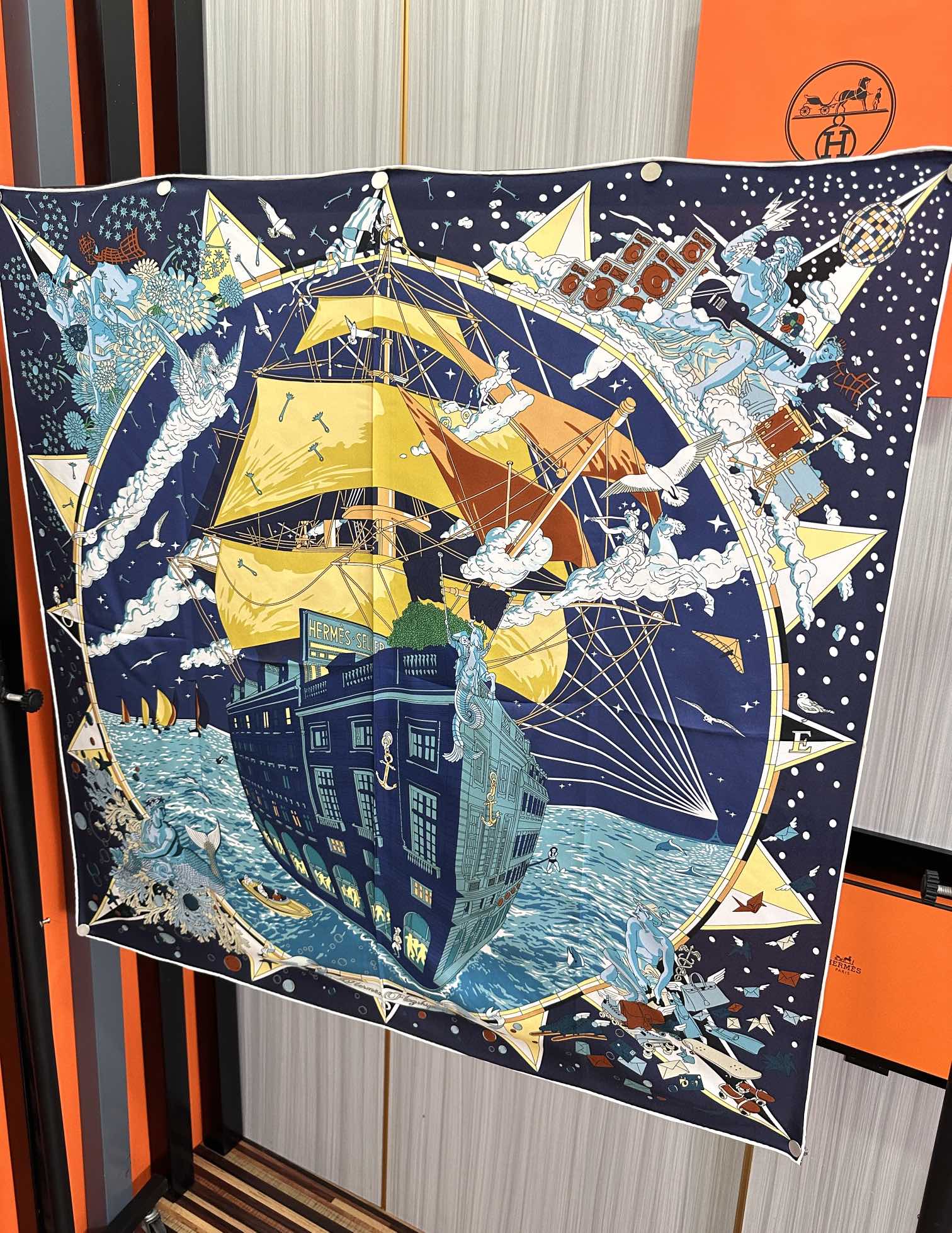 HERMES HERMES 25S SCARF 90 IN SILK 730531