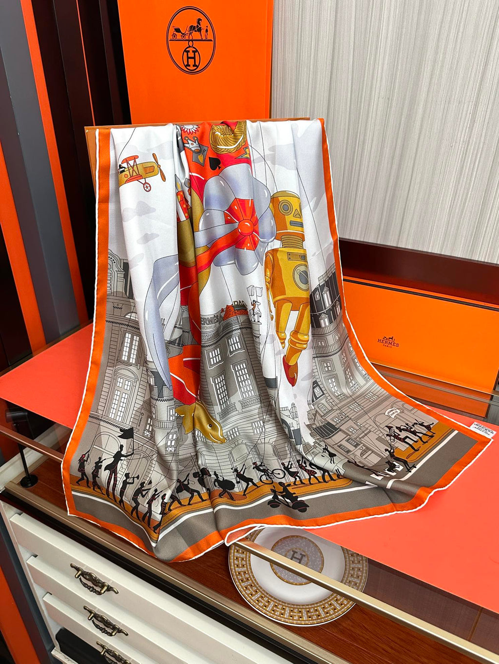 HERMES HERMES 25S SCARF 90 IN SILK 730546
