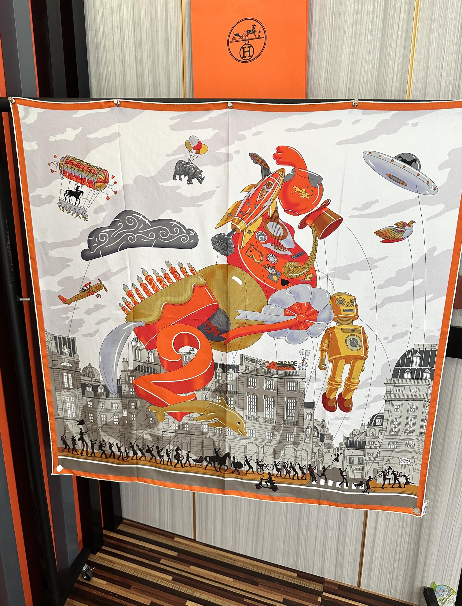 HERMES HERMES 25S SCARF 90 IN SILK 730546