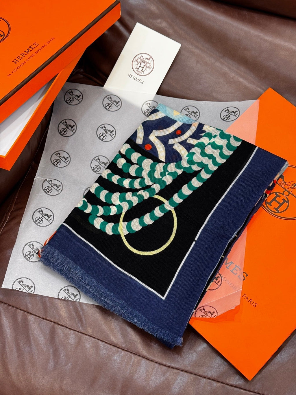 HERMES HERMES 25S SCARF 200 IN CASERE SILK 730597