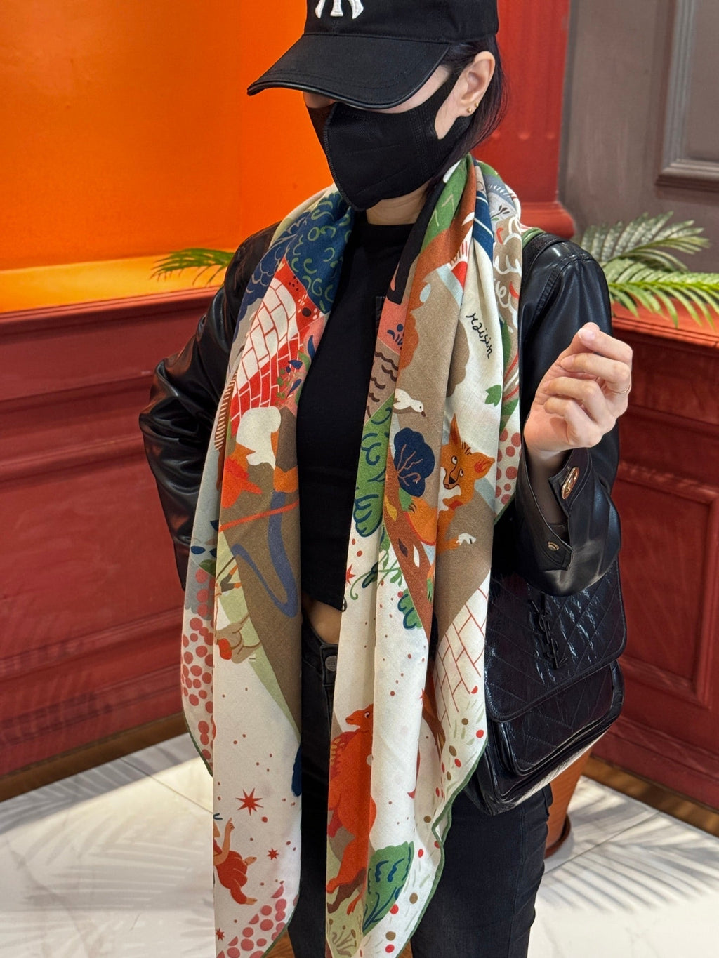 HERMES HERMES 25S SCARF 140 IN SILK 733914