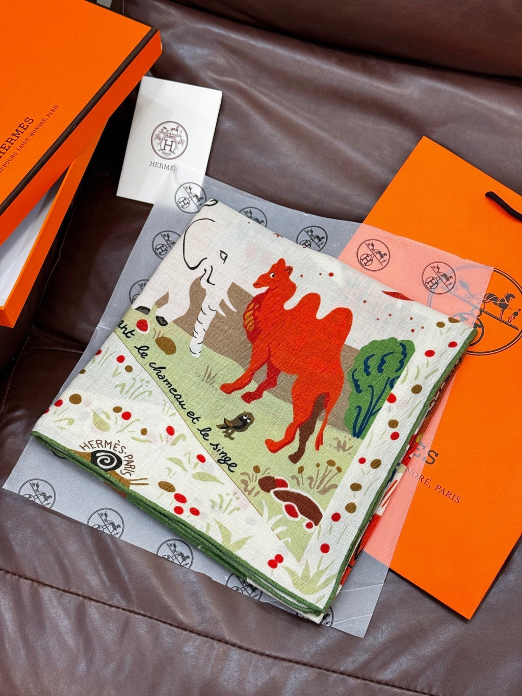 HERMES HERMES 25S SCARF 140 IN SILK 733914