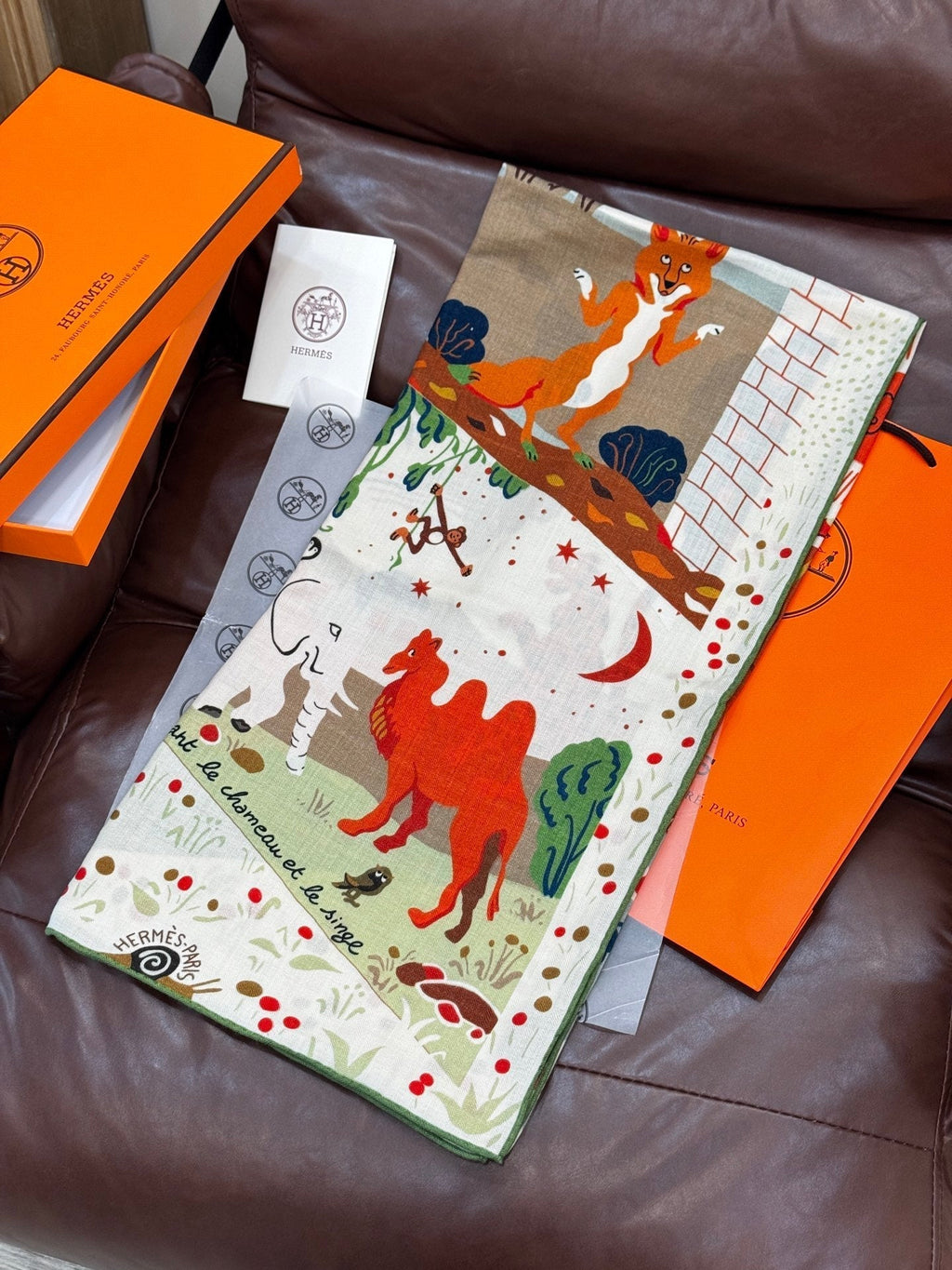 HERMES HERMES 25S SCARF 140 IN SILK 733914