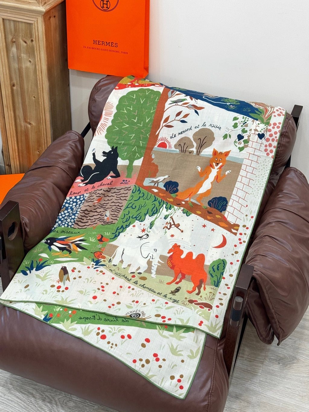 HERMES HERMES 25S SCARF 140 IN SILK 733914