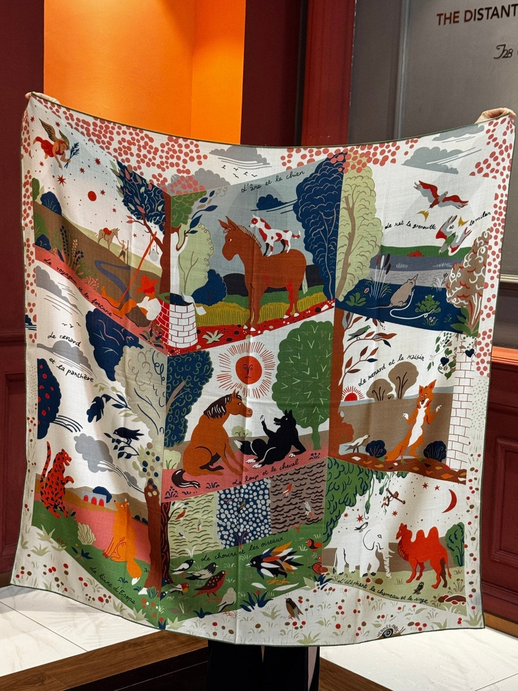 HERMES HERMES 25S SCARF 140 IN SILK 733914