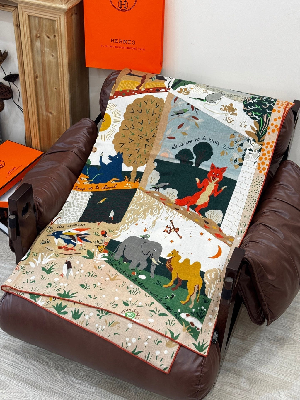 HERMES HERMES 25S SCARF 140 IN SILK 733915