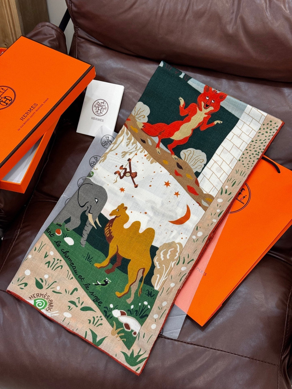 HERMES HERMES 25S SCARF 140 IN SILK 733915