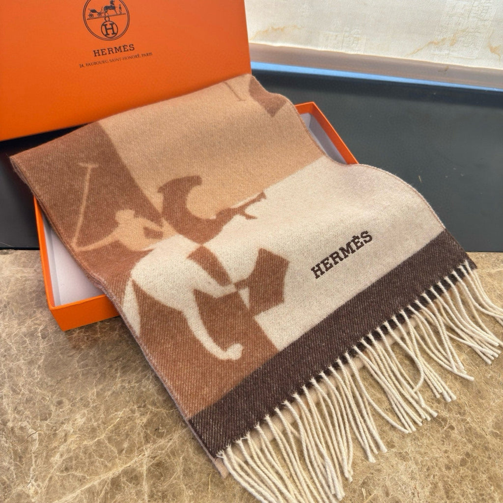 HERMES HERMES 25S SCARF 170 IN CASERE 854667
